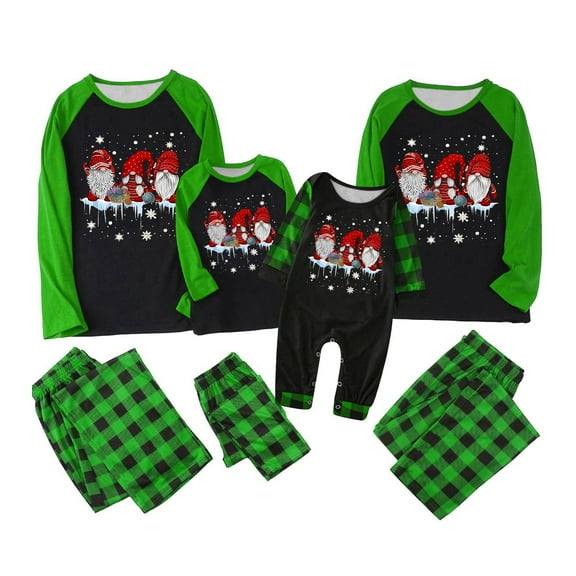 Christmas Family Matching Pajamas Sets, Warm & Loose & Skin-friendly, Long Sleeved Round Collar Pajamas Set, Xmas Festival Pjs, Christmas Theme Pajamas