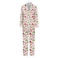 thumbnail image 1 of Christmas Family Matching Pajamas Silk Button Down Shirt Pants Pj's Set (Mom's), 1 of 4