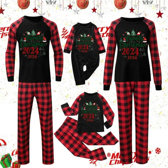 Christmas Family Matching Sets Mommy and Me Matching Outfits Christmas Pjs for Family and Dog Matching Christmas Pajamas Short Sleeve Christmas Matching Pajamas