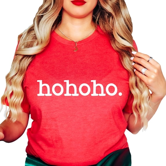 Christmas Family Matching Shirts for Kids and Adults HoHoHo Vintage Red Shirt Adult X-Large