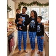 thumbnail image 1 of Christmas Family Matching Sleepwear Set, Plaid + Letter Print Pajamas for Dad Mom Kids, 1 of 11