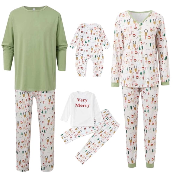 Gelikeya Christmas Pjs for Family - Christmas Matching Family Pajamas, Holiday Couples Outfits, Plus Size (Adult, S)