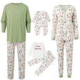 thumbnail image 1 of Christmas Family Outfit Mom Pajamas Set Printed Home Clothes Long Sleeve Top Trousers Two Piece Set Christmas Pajamas for Family plus Size Big And Tall, 1 of 7