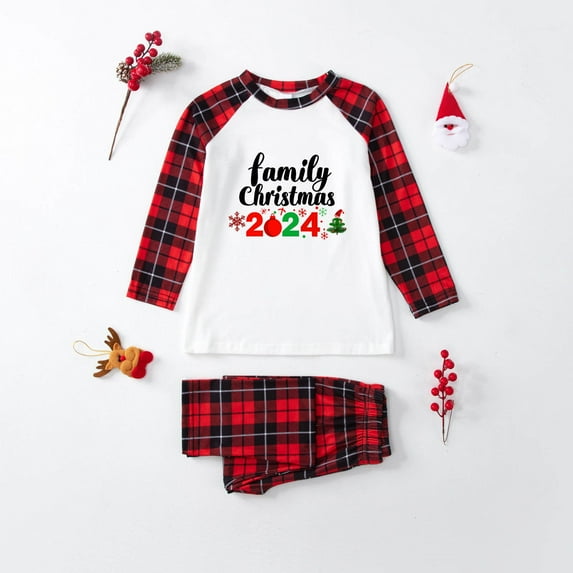 Christmas Family Outfits - Family Matching Christmas Pajama Sets, Two-Piece Cozy Sleepwear for Family Homewear