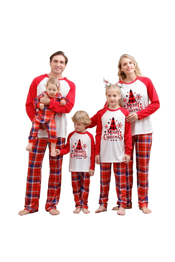 Christmas Family Pajama Sets - Matching Xmas PJs for Adults and Kids Baby Holiday Sleepwear for Festive Home Celebrations
