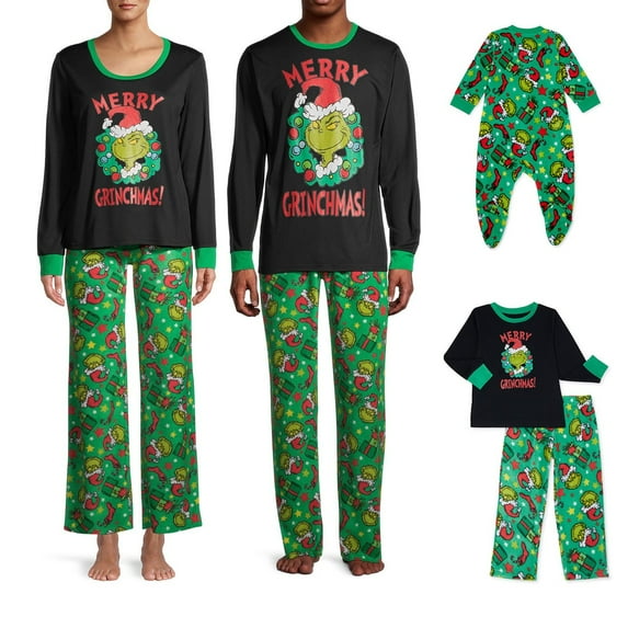 Christmas Family Pajamas Christmas Family Pajamas Holiday Christma Pajama Family Matching Pjs Set Sleepwear Xmas 01-0 XL