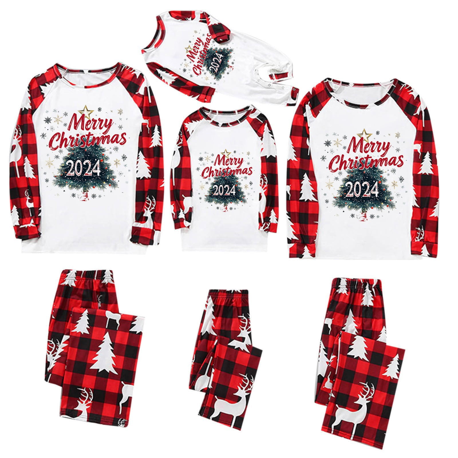 Christmas Family Pajamas,Family Matching Christmas Pajamas Set 2024