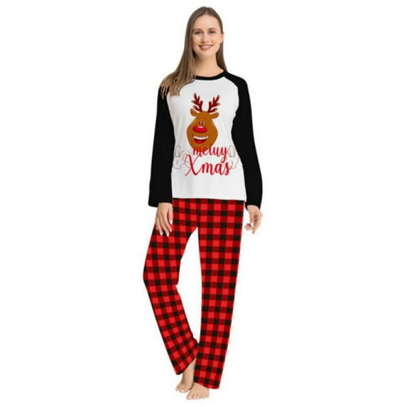 Christmas Family Pajamas Family Matching Sleepwear Xmas Long Sleeve Jammies Matching Holiday Pajamas