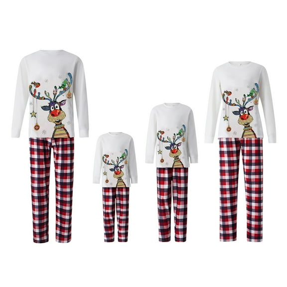 Christmas Family Pajamas Holiday Christma Pajama Family Matching Pjs Set Cute Sleepwear Elk Xmas Jammies for Couples Youth