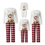 Christmas Family Pajamas Matching Holiday Pajama Xmas Sleepwear Christmas Loungewear Set Jammies for Couples Kids Baby