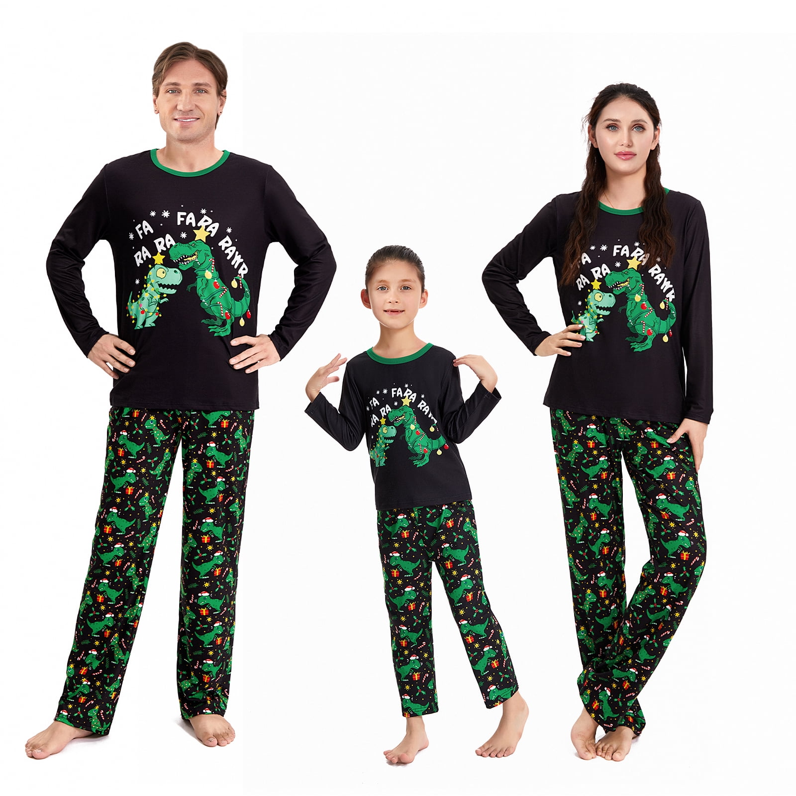 Christmas Family Pajamas Matching Outfit Dinosaurs Print Pjs Set for ...
