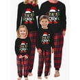thumbnail image 1 of Christmas Family Pajamas Matching Set,Xmas Long Sleeve Letters Print T-shirt with Plaid Pants Sleepwear Loungewear, 1 of 6