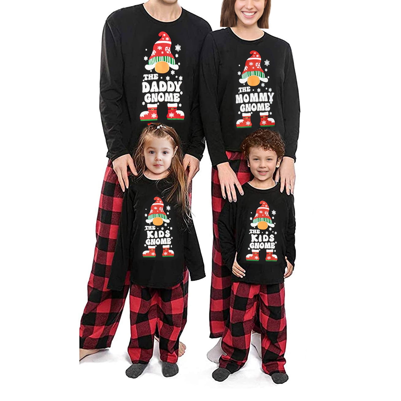 Christmas Family Pajamas Matching Set,Xmas Long Sleeve Letters Print T ...