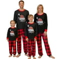 thumbnail image 1 of Christmas Family Pajamas Matching Sets Long Sleeve Top Plaid Pant Holiday Sleepwear Sets, 1 of 7