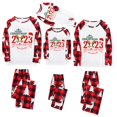 thumbnail image 1 of Christmas Family Pajamas Matching Sets, Merry Christmas Family Pjs Xmas Long Sleeved Top and Pants Family Set Parent Checkered Pjs Xmas, Pajamas for Family Couples Women Men, 1 of 4