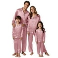 thumbnail image 1 of Christmas Family Pajamas Matching Sets Silk Christmas Pajamas Long Sleeve Button-Down Loungewear Set Christmas Clothes Womens Christmas Pajamas, 1 of 7
