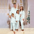 thumbnail image 1 of Christmas Family Pajamas Matching Sets Solid Silk Pajamas for Family Button Down Matching Holiday Pajamas Christmas Gifts Sets Silver Pajamas for Mom Pajamas, 1 of 5