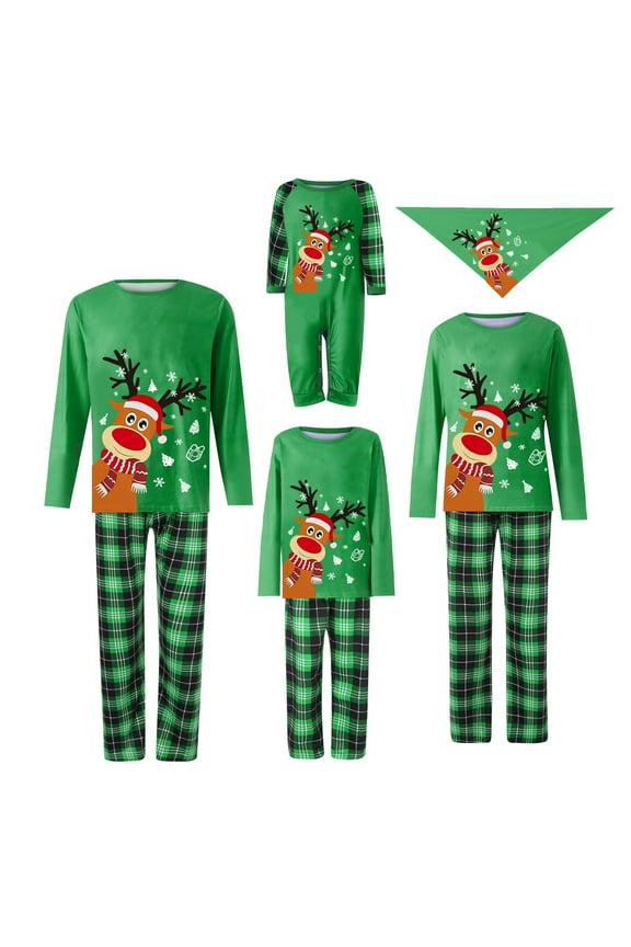 Christmas Family Pajamas Matching Sets Xmas Matching Pjs for Adults Kids Holiday Home Xmas Family Sleepwear Set