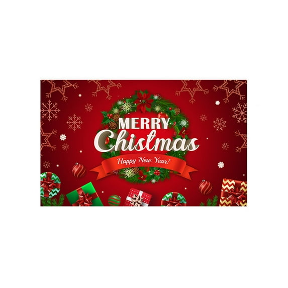 Christmas Family Party Backdrop Banner, Fireplace Photo Backdrop Vintage Christmas Decoration Photography Backdrop Holiday Photography Favor