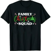 TMANI Christmas Family Squad Shirts, Men Women Kids Xmas Matching T-Shirt Black Small