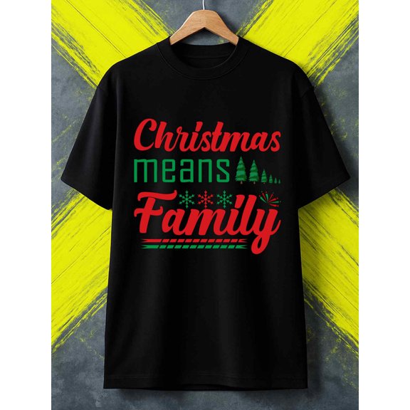 Christmas Family T-Shirt t shirt comfort colors tshirt men retro design your own pack black Classic casual T-shirt, street style, summer casual wear, perfect for gift giving Spring and summer outdoo
