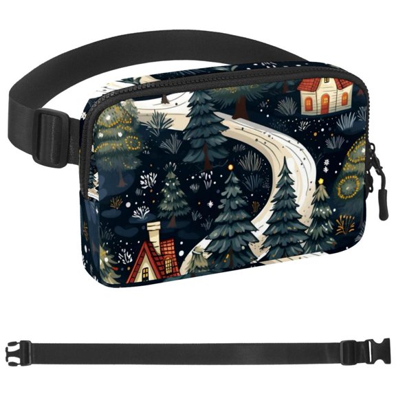 Christmas Fanny Pack Belt Bag for Women and Men, Fashionable Waist Pack with Adjustable Strap for Traveling, Hiking, Jogging, Cycling