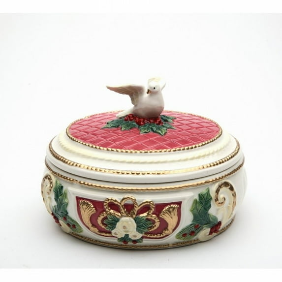 Tabletop Christmas Fantasia Box Dove Holly Candy 10681