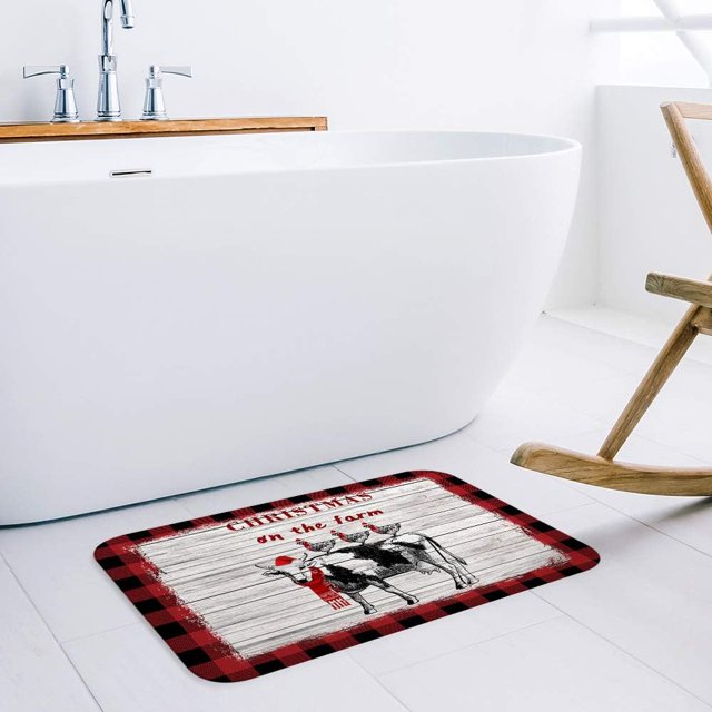 Christmas Farm Animals Cattle Chicken Rustic Wooden Background Indoor