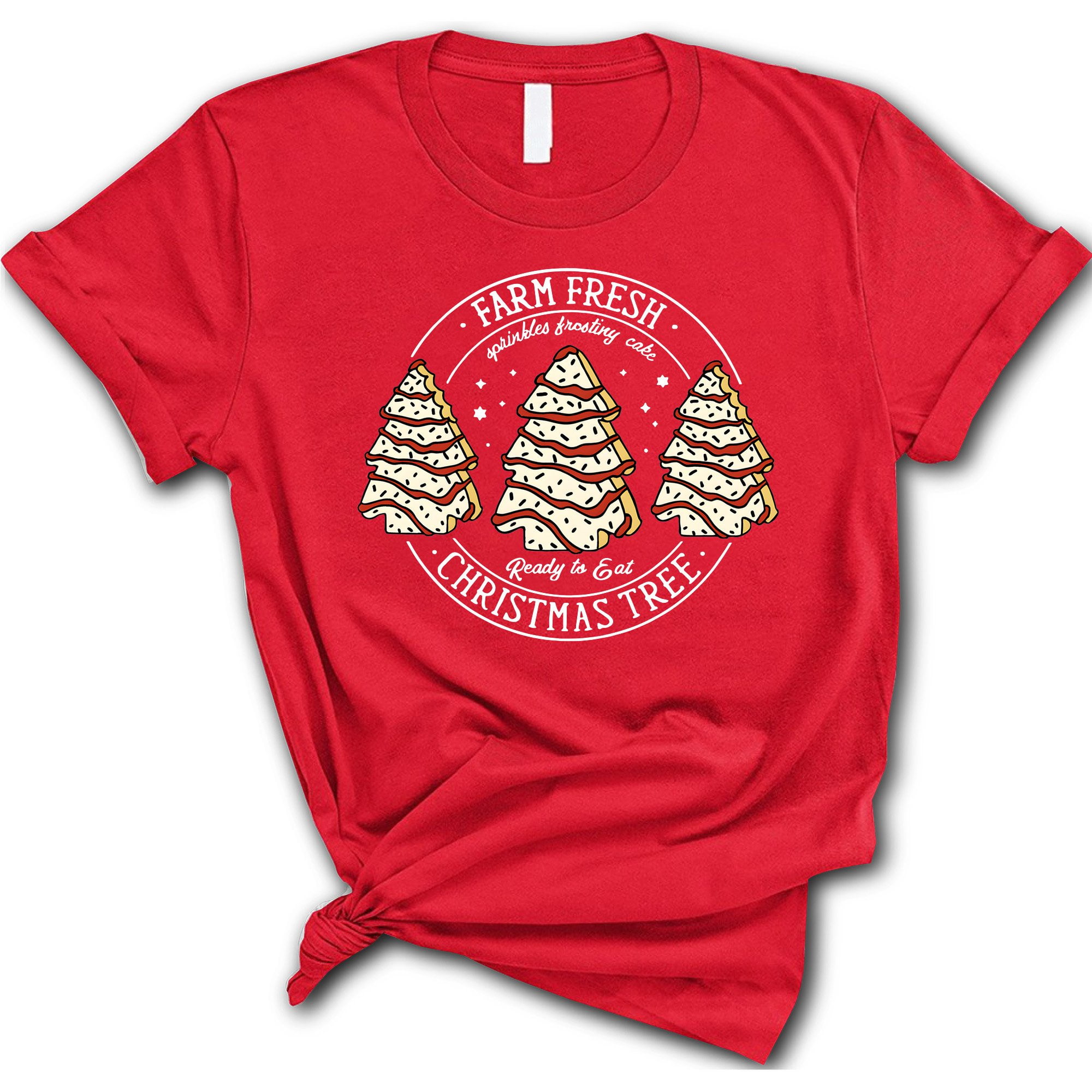 Christmas Farm Fresh Christmas Tree Unisex Adult Cotton Crew Neck T ...