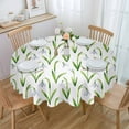 thumbnail image 1 of Christmas Farm Garland Stripes Round Tablecloth Waterproof Wedding Decor Table Cover Christmas Party Decorative Tablecloth, 1 of 5