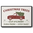 thumbnail image 1 of Christmas Farm Sign Collection A - Framed Gallery Wrapped Holiday Canvas - 17 x 25 - Black Frame, 1 of 8