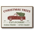 thumbnail image 1 of Christmas Farm Sign Collection A - Framed Gallery Wrapped Holiday Canvas - 17 x 25 - Rosewood Frame, 1 of 8