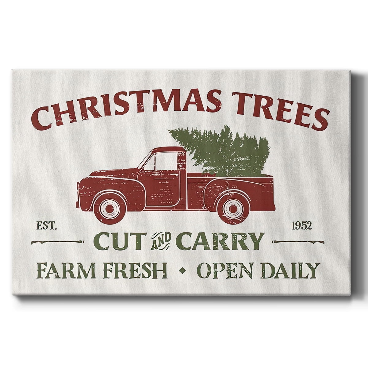 Christmas Farm Sign Collection A- Gallery Wrapped Canvas
