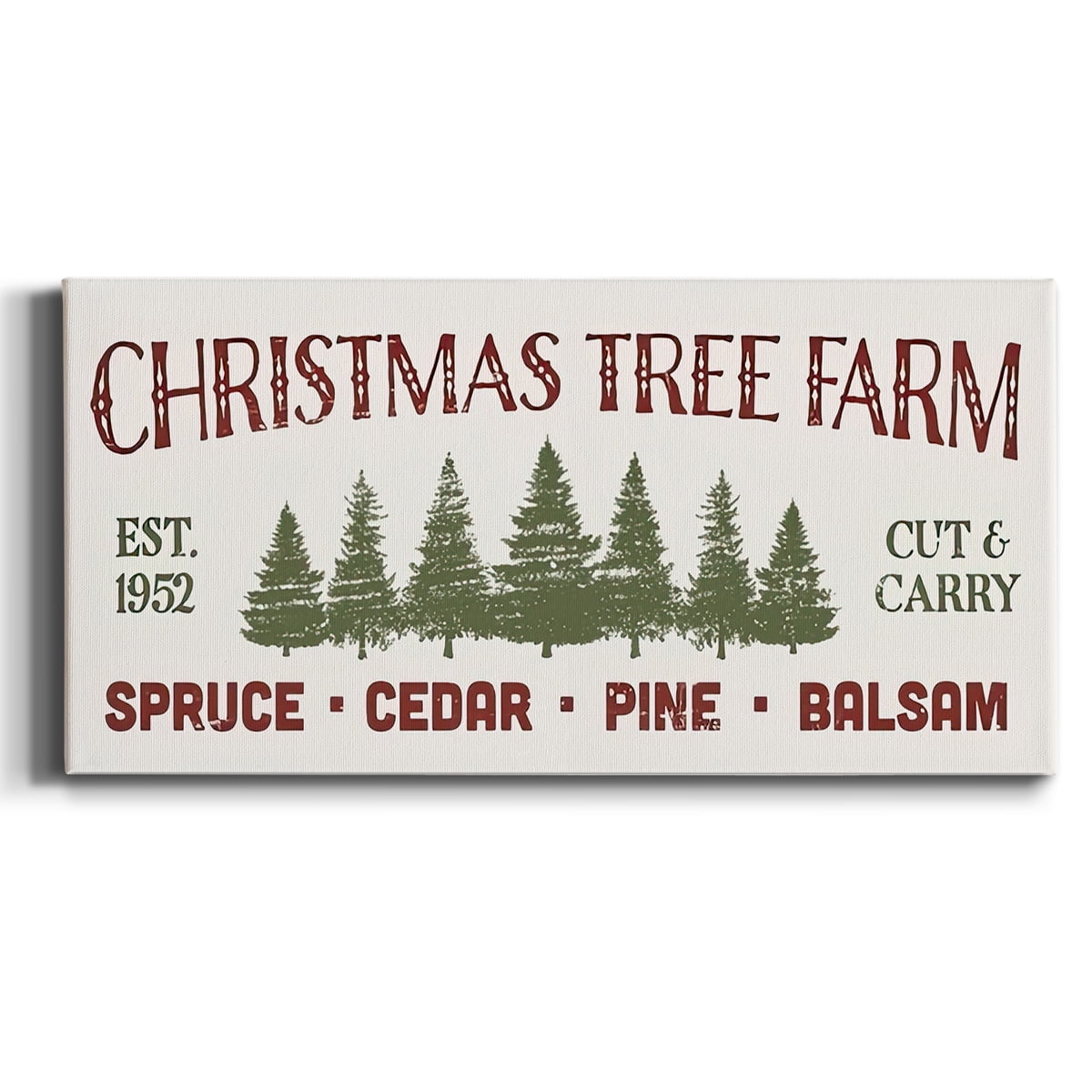 Christmas Farm Sign Collection D- Gallery Wrapped Canvas