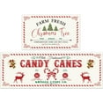 thumbnail image 1 of Christmas Farmhouse Kitchen Rugs Xmas Tree Candy Canes Kitchen Mats Set of 2 Old Fashion Kitchen Rugs Non-Slip Kitchen Carpet Winter Holiday Party Christmas Decor Supplies for Floor -17x28,17x47 Inch, 1 of 6