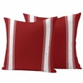 thumbnail image 1 of Christmas Farmhouse Pillow Covers 2 Pack Red Stipe Pillowcase Waterproof Outdoor Throw Pillow Cover for Patio Garden Square Cushion 16”x16”, 1 of 9