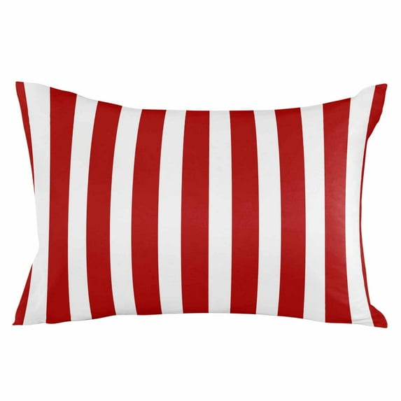 Christmas Farmhouse Red White Stripes Standard Size Pillow Cover, Pillowcase Protectors with Zipper, Breathable Decorative Throw Pillow Case Cover, Pillow Shams for Couch Sofa 20x26Inch