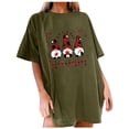 thumbnail image 1 of Christmas Fashion Printed Women's T-Shirt Festive Holiday Long Tunic Top Casual Comfortable Short Sleeve Tee, 1 of 2