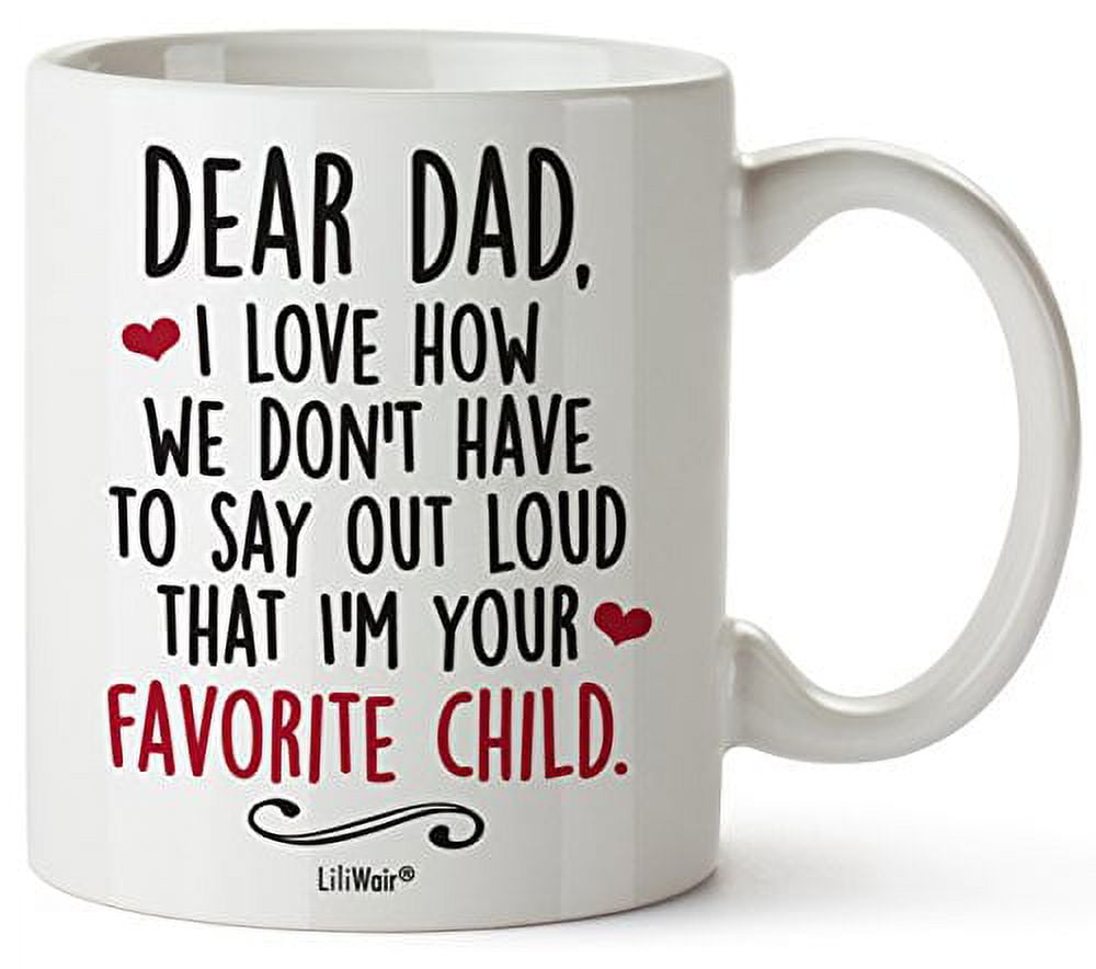 Christmas Fathers Day Gifts For Dad From Daughter Son, Father Coffee Mug for Husband from Wife Happy Funny First Birthday Mugs For Father, Daddy Stepdad Stepfather Step Dad's Presents Cup From Kids