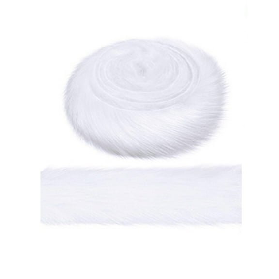 Christmas Faux Fur Ribbon Fur Trim Winter Fabric Roll Garland Artificial Furry Stripe for Tree Bows Craft Costume Trimming