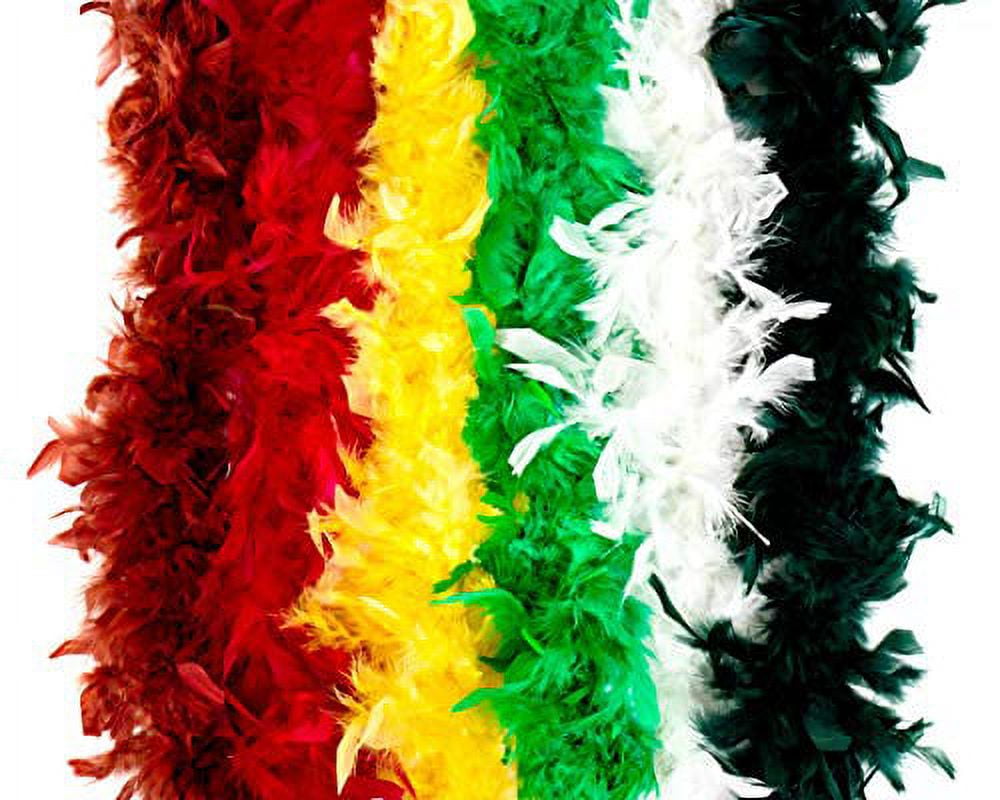 Christmas Feather Boas 6 Pack Of 6 Feet Long Boas With Vibrant