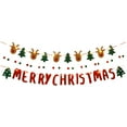 thumbnail image 1 of Christmas Felt Garland Banner, 74.8 in Multicolor Hanging Flag with Merry Christmas Letters, Fireplace Mantel Decoration, Festive Ornament for Tree, Windows & Party Scene Layout, 1 of 5