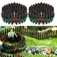 thumbnail image 1 of Christmas Fences Picket Fence Border Xmas Tree Miniature Wooden Fences Mini Decorative Fences Fairy Garden Accessories Picket Fence Panel Garden Fence for Landscape Dollhouse,2 Pcs 35 inch Coffee, 1 of 1
