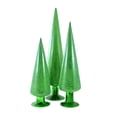 thumbnail image 1 of Christmas Festive Green Trees Glass Set Of Three Easter Spring Green3, 1 of 4