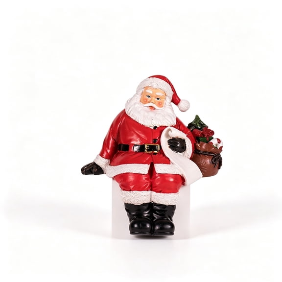 Christmas Figurine Exquisite Resin Santa Sculpture, Tabletop Decor, Small Footprint Build and Anti Scratch Base, Ready for Daily Home Use, Easy to Set Up at Home, Made for Everyday Routines