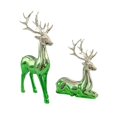 thumbnail image 1 of Christmas Figurines Indoor, 2-Piece Resin Deer Sculptures for Winter Holiday Home Decoration Displays, 1 of 4