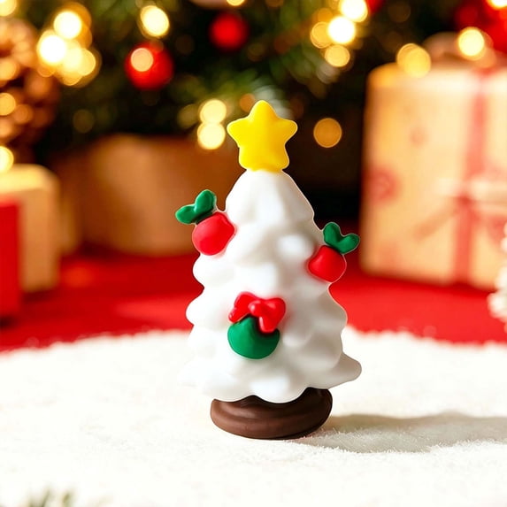 Christmas Figurines Mini, Tiny Christmas Tree Ornament, Mini Tabletop Christmas Decoration, B