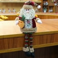 thumbnail image 1 of Christmas Figurines Plush Christmas Sitting Santa Claus Snowman Reindeer Christmas Ornament Long Legs Table Fireplace Decor Home Decoration, 11.8x4.7inch, 1 of 9