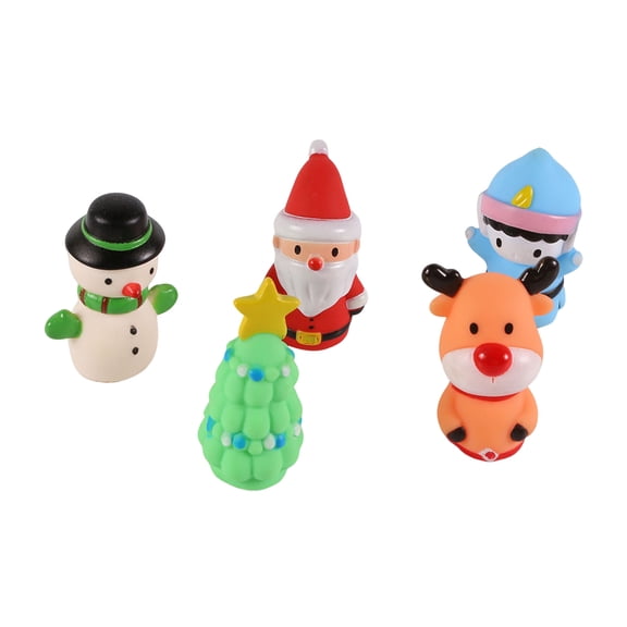 Christmas Finger Puppets Set 5pcs/set Christmas Finger Puppets Silicone Elk Santa Claus Snowman Christmas Tree Character Toys Silicone Finger Puppets