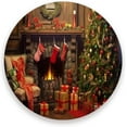 thumbnail image 1 of Christmas Fireplace Coasters Absorbent Moisture Non-Slip Drink Coaster Ceramic Stone with Cork Base Desktop Protection Prevent Furniture Damage 2PCS Home Decor, 1 of 6
